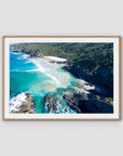 Whites Beach - Byron Bay - Art Print - Traditional Frame - Raw Oak - Landscape