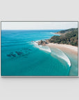 The Pass iiii - Byron Bay - Art Print - Float Frame Canvas - White - Landscape