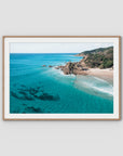 The Pass iii - Byron Bay - Art Print - Traditional Frame - Raw Oak - Landscape