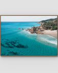The Pass iii - Byron Bay - Art Print - Float Frame Canvas - Raw Oak - Landscape
