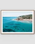 The Pass Surfer's Perspective - Byron Bay - Art Print - Traditional Frame - Raw Oak - Landscape