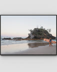 The Pass Early Morning - Byron Bay - Art Print - Float Frame Canvas - Black - Landscape