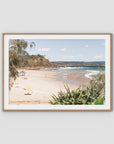 Wategos Beach - Byron Bay - Art Print - Traditional Frame - Raw Oak - Landscape