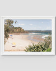 Wategos Beach - Byron Bay - Art Print - Traditional Frame - White - Landscape