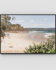 Wategos Beach - Byron Bay - Art Print - Float Frame Canvas - Black - Landscape