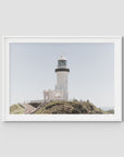 Byron Bay Lighthouse - Art Print - Traditional Frame - White - Landscape