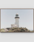 Byron Bay Lighthouse - Art Print - Float Frame Canvas - Raw Oak - Landscape