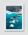 Broken Head Bombies - Byron Bay - Art Print - Traditional Frame - White - Portrait