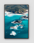 Broken Head Bombies - Byron Bay - Art Print - Float Frame Canvas - Black - Portrait