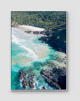 Whites Beach - Byron Bay - Art Print - Float Frame Canvas - White - Portrait