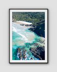 Whites Beach - Byron Bay - Art Print - Traditional Frame - Black - Portrait