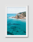 The Pass Surfer's Perspective - Byron Bay - Art Print - Traditional Frame - White - Portrait
