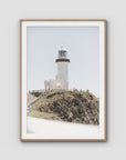 Byron Bay Lighthouse - Art Print - Traditional Frame - Raw Oak - Portrait