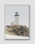 Byron Bay Lighthouse - Art Print - Float Frame Canvas - White - Portrait
