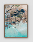 The Pass Lines ii - Byron Bay - Art Print - Float Frame Canvas - Raw Oak - Portrait