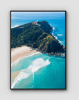 Cape Byron - Byron Bay - Art Print - Float Frame Canvas - Black - Portrait