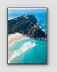 Cape Byron - Byron Bay - Art Print - Float Frame Canvas - Raw Oak - Portrait