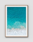 Tallows Blues - Byron Bay - Art Print - Traditional Frame - Raw Oak - Portrait