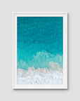 Tallows Blues - Byron Bay - Art Print - Traditional Frame - White - Portrait