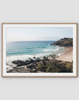 Cabarita Headland Drift - Fine Art Print - Traditional Frame - Raw Oak - Landscape