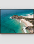 Sea Glass Tides - Cabarita - Fine Art Print - Float Frame Canvas - Raw Oak - Landscape