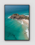 Sea Glass Tides - Cabarita - Fine Art Print - Float Frame Canvas - Black - Portrait