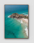 Sea Glass Tides - Cabarita - Fine Art Print - Float Frame Canvas - Raw Oak - Portrait