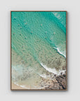 Cabarita Top Down - Fine Art Print - Float Frame Canvas - Raw Oak - Portrait