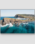 Crescent Head Point - Art Print - Float Frame Canvas - White - Landscape