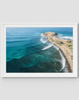 Crescent Head Swell Lines iii - Art Print - Traditional Frame - White - Landscape