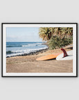 Single Fin Love - Crescent Head - Art Print - Traditional Frame - Black - Landscape