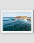 Crescent Head Waves ii - Art Print - Traditional Frame - Raw Oak - Landscape