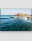 Crescent Head Waves ii - Art Print - Float Frame Canvas - White - Landscape