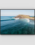 Crescent Head Waves ii - Art Print - Float Frame Canvas - Black - Landscape