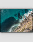 Crescent Head Top Down - Art Print - Float Frame Canvas - Black - Landscape