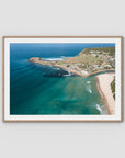 Crescent Head Swell Lines ii - Art Print - Traditional Frame - Raw Oak - Landscape