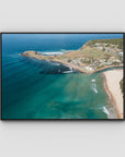 Crescent Head Swell Lines ii - Art Print - Float Frame Canvas - Black - Landscape