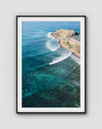 Crescent Head Swell Lines iii - Art Print - Traditional Frame - Black - Portrait