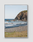 Pebbly Beach - Crescent Head - Art Print - Float Frame Canvas - White - Portrait
