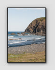 Pebbly Beach - Crescent Head - Art Print - Float Frame Canvas - Black - Portrait
