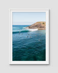 Crescent Head Waves ii - Art Print - Traditional Frame - White - Portrait