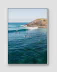 Crescent Head Waves ii - Art Print - Float Frame Canvas - White - Portrait