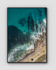 Crescent Head Top Down - Art Print - Float Frame Canvas - Black - Portrait