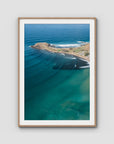 Crescent Head Swell Lines ii - Art Print - Traditional Frame - Raw Oak - Portrait
