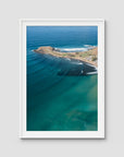Crescent Head Swell Lines ii - Art Print - Traditional Frame - White - Portrait