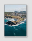 Crescent Head Headland ii - Art Print - Float Frame Canvas - White - Portrait