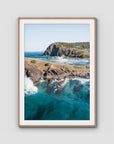 Crescent Head Point - Art Print - Traditional Frame - Raw Oak - Portrait