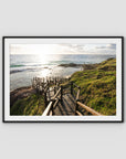 Champagne Pools Stairs - Fraser Island - Art Print - Traditional Frame - Black - Landscape