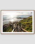 Champagne Pools Stairs - Fraser Island - Art Print - Traditional Frame - Raw Oak - Landscape