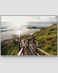 Champagne Pools Stairs - Fraser Island - Art Print - Float Frame Canvas - White - Landscape